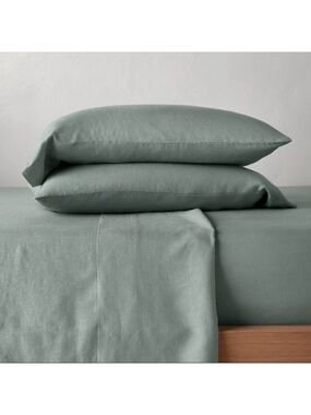 Casaluna Supima Soft Washed Sage Green Pillowcase Set - Home Bedding